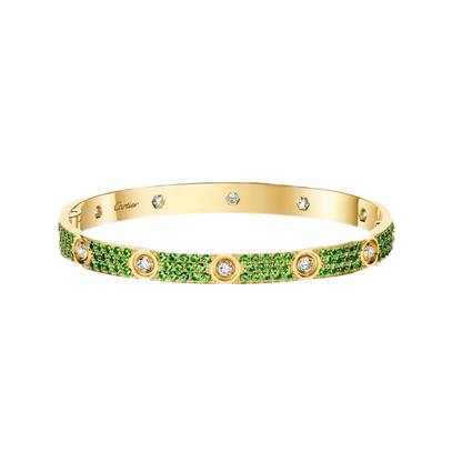 [⭐Hevara Jewelry]2026 PAVE GEMSTONE LOVE BRACELET 6.1MM 10 DIAMONDS