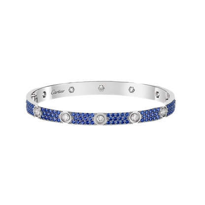 [⭐Hevara Jewelry]2026 PAVE GEMSTONE LOVE BRACELET 6.1MM 10 DIAMONDS