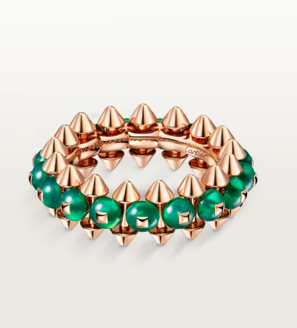 [⭐Hevara Jewelry]CLASH ELEGANT ROSE GOLD RING FEATURING NATURAL AGATE