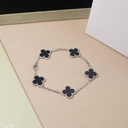 [⭐Hevara Jewelry] CLOVER 5 MOTIF ONYXS BRACELET COLLECTION
