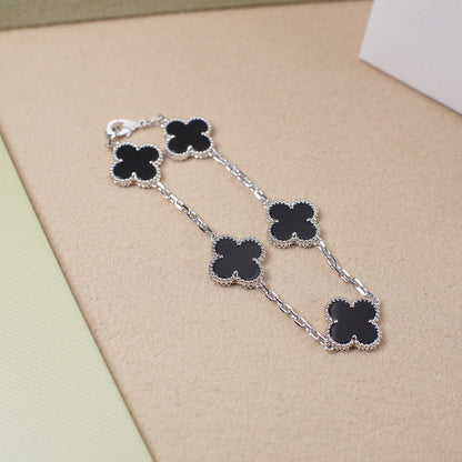 [⭐Hevara Jewelry] CLOVER 5 MOTIF ONYXS BRACELET COLLECTION