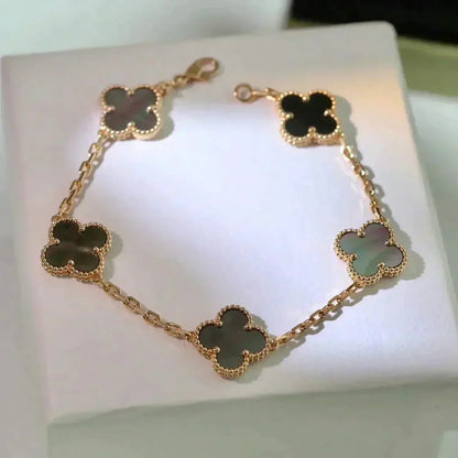 [⭐Hevara Jewelry] CLOVER 5 MOTIF GRAY MOP BRACELET COLLECTION