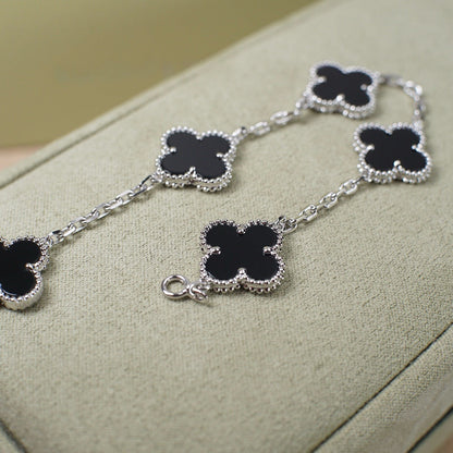 [⭐Hevara Jewelry] CLOVER 5 MOTIF ONYXS BRACELET COLLECTION