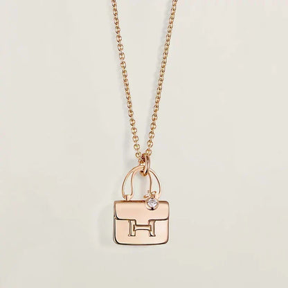 [⭐Hevara Jewelry]AMULETTE PEDANT ROSE GOLD NECKLACE
