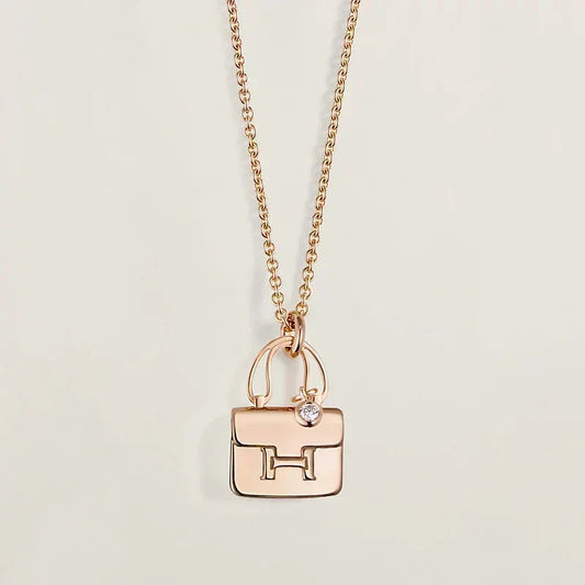 [⭐Hevara Jewelry]AMULETTE PEDANT ROSE GOLD NECKLACE