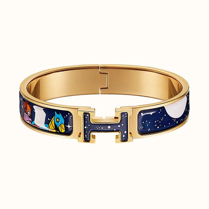 [⭐Hevara Jewelry]H STAR AND MOON BRACELET 12MM