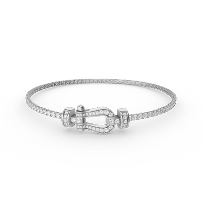 [⭐Hevara Jewelry]FORCE  HORSESHOE  DIAMOND TENNIS BRACELET