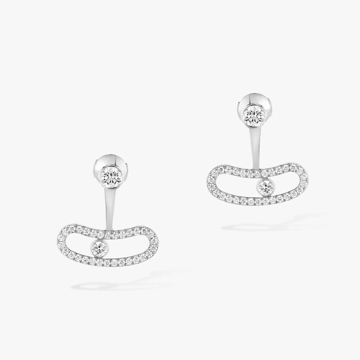 [⭐Hevara Jewelry]MOVE UNO SILVER DIAMOND EARRINGS