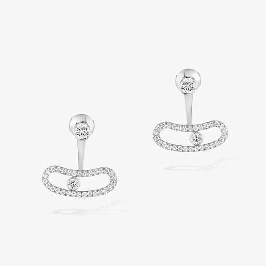 [⭐Hevara Jewelry]MOVE UNO SILVER DIAMOND EARRINGS