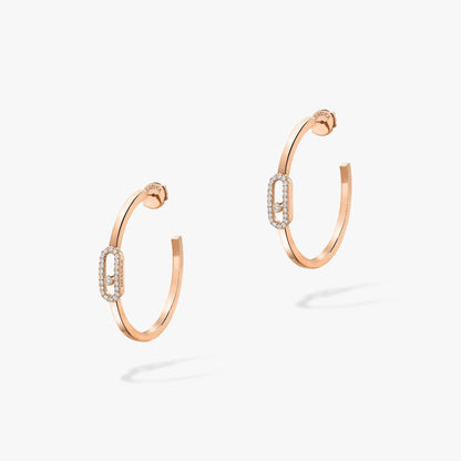 [⭐Hevara Jewelry]CREOLES MOVE UNO PM DIAMOND EARRINGS