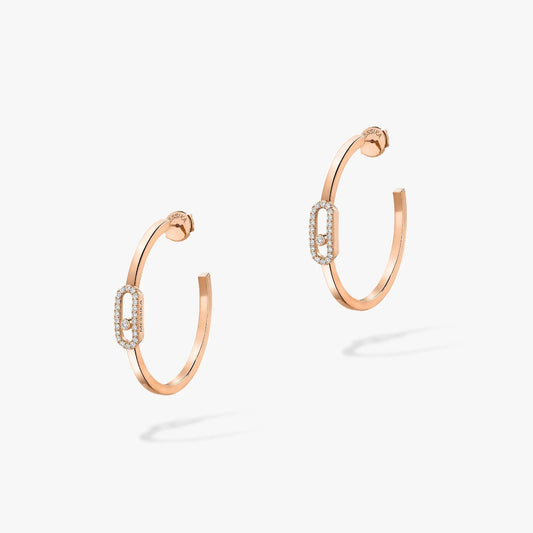 [⭐Hevara Jewelry]CREOLES MOVE UNO PM DIAMOND EARRINGS