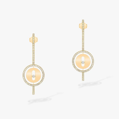 [⭐Hevara Jewelry]Demo MOVE ARROW PINK GOLD DIAMOND EARRINGS