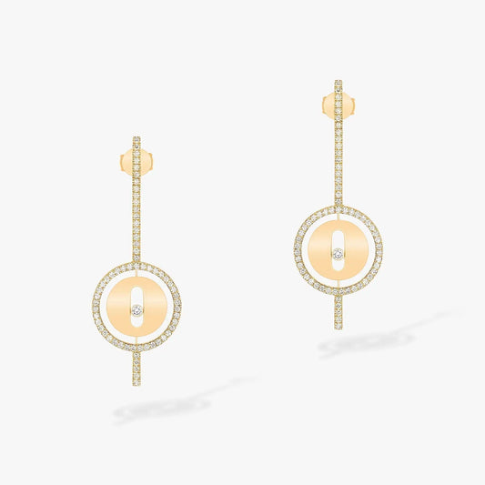 [⭐Hevara Jewelry]Demo MOVE ARROW PINK GOLD DIAMOND EARRINGS