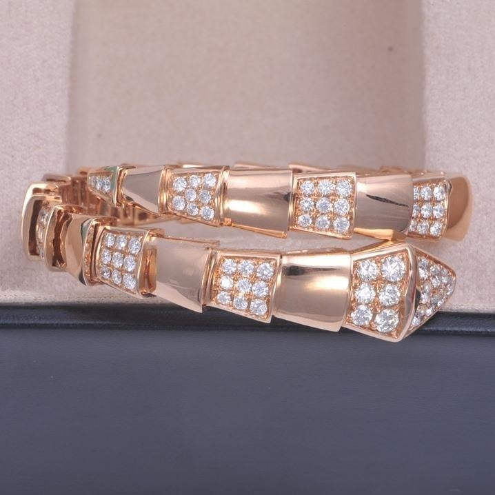 [⭐Hevara Jewelry]SERPENTI BRACELET PINK GOLD DIAMOND
