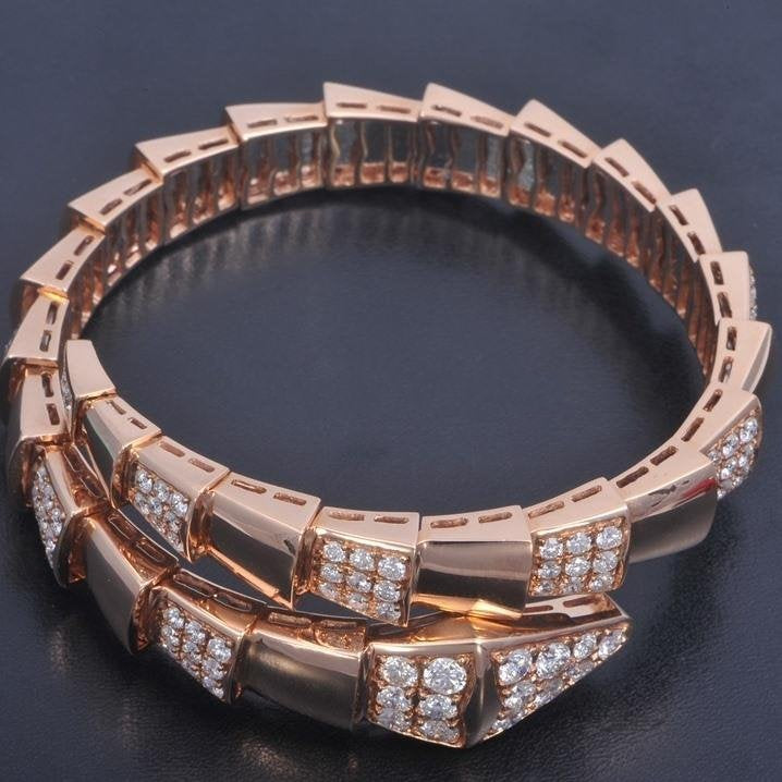 [⭐Hevara Jewelry]SERPENTI BRACELET PINK GOLD DIAMOND