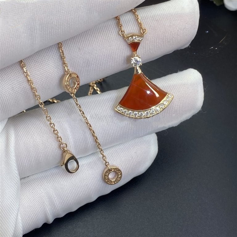 [⭐Hevara Jewelry]DREAM NECKLACE CARNELIAN DIAMOND