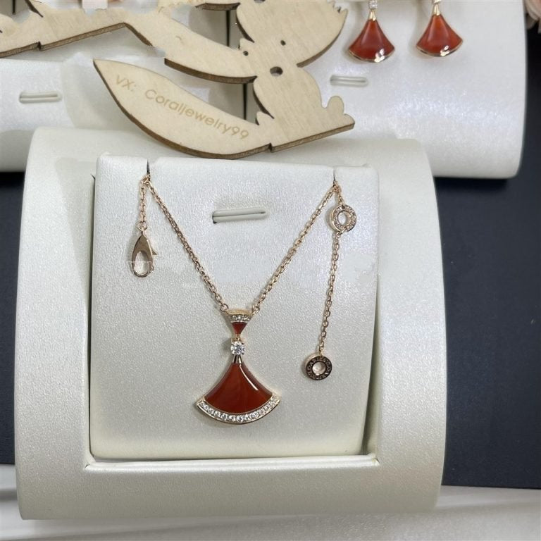 [⭐Hevara Jewelry]DREAM NECKLACE CARNELIAN DIAMOND