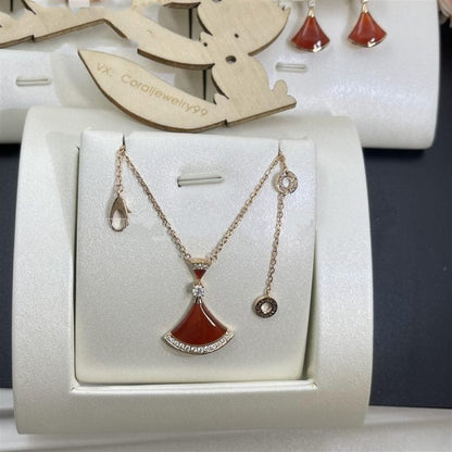 [⭐Hevara Jewelry]DREAM NECKLACE CARNELIAN DIAMOND