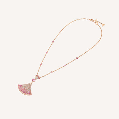 [⭐Hevara Jewelry]DREAM NECKLACK DIAMOND PINK GOLD