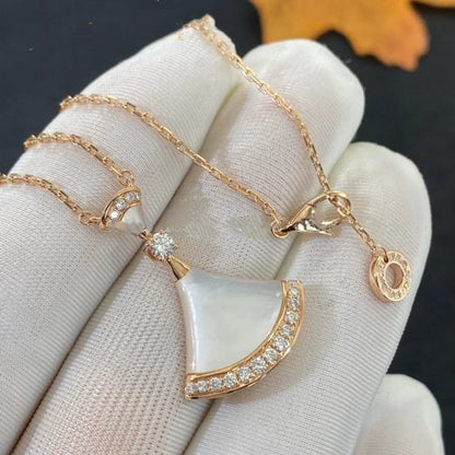 [⭐Hevara Jewelry]DREAM NECKLACE MOP PINK GOLD DIAMOND