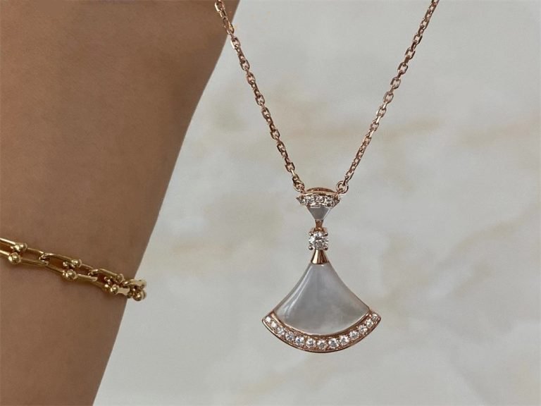 [⭐Hevara Jewelry]DREAM NECKLACE MOP PINK GOLD DIAMOND