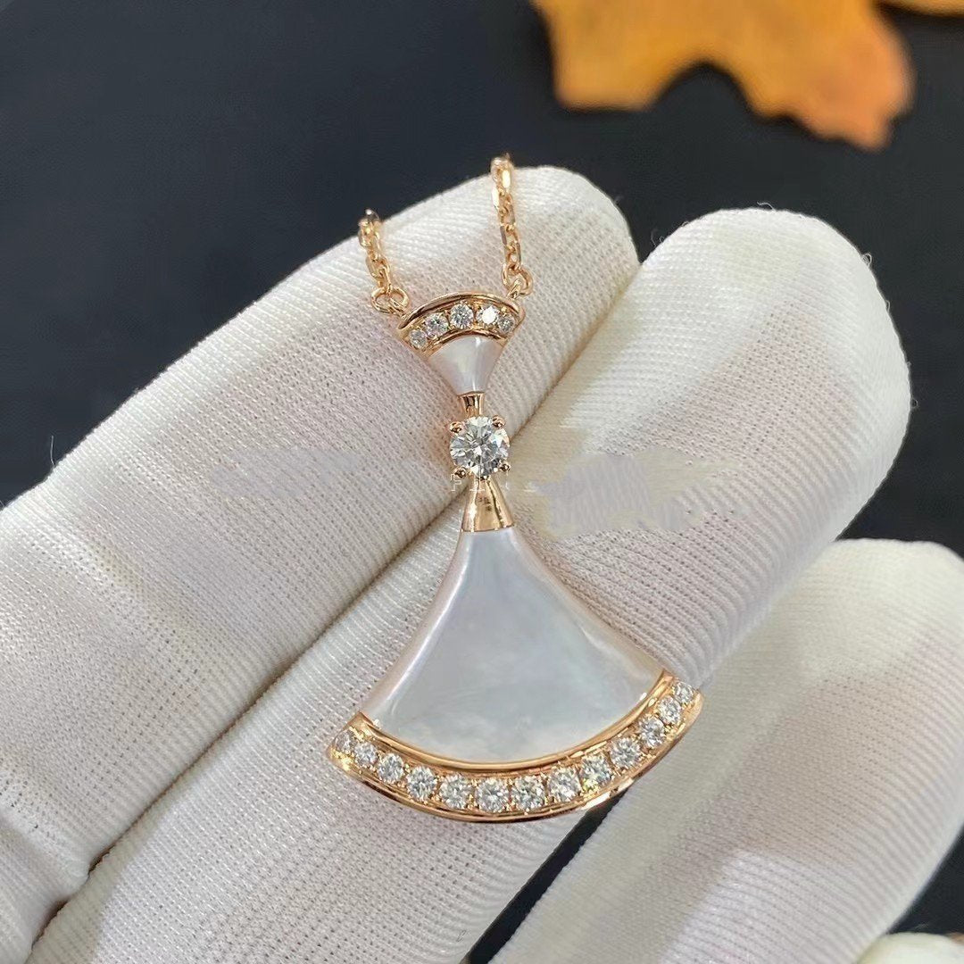 [⭐Hevara Jewelry]DREAM NECKLACE MOP PINK GOLD DIAMOND