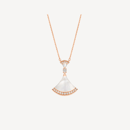 [⭐Hevara Jewelry]DREAM NECKLACE MOP PINK GOLD DIAMOND