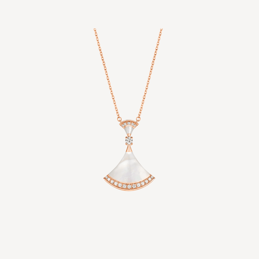 [⭐Hevara Jewelry]DREAM NECKLACE MOP PINK GOLD DIAMOND