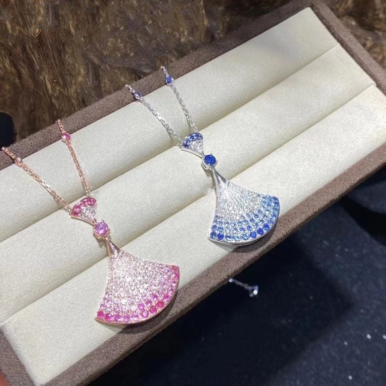 [⭐Hevara Jewelry]DREAM NECKLACK DIAMOND PINK GOLD