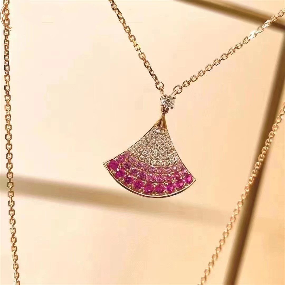 [⭐Hevara Jewelry]DREAM NECKLACE PINK GOLD PINK DIAMOND