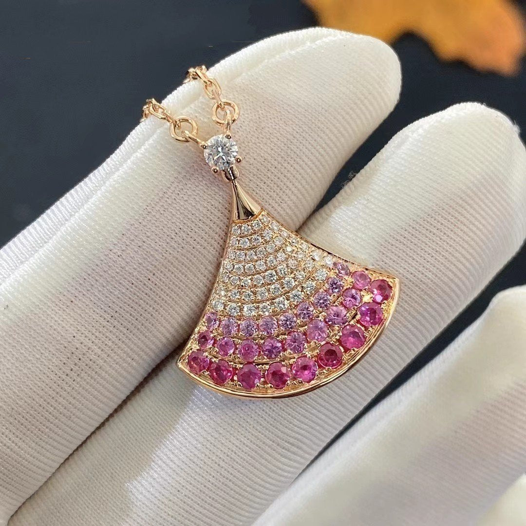[⭐Hevara Jewelry]DREAM NECKLACE PINK GOLD PINK DIAMOND