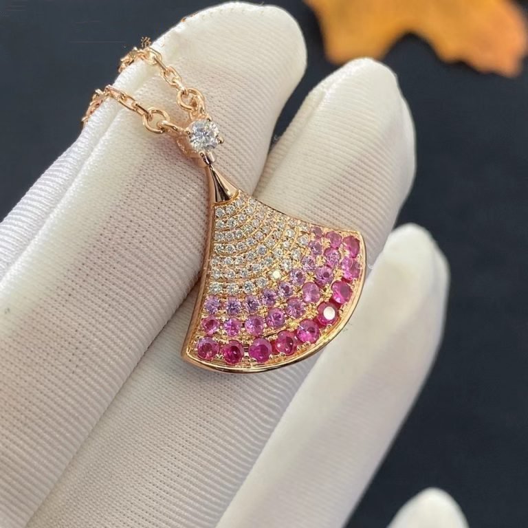 [⭐Hevara Jewelry]DREAM NECKLACE PINK GOLD PINK DIAMOND