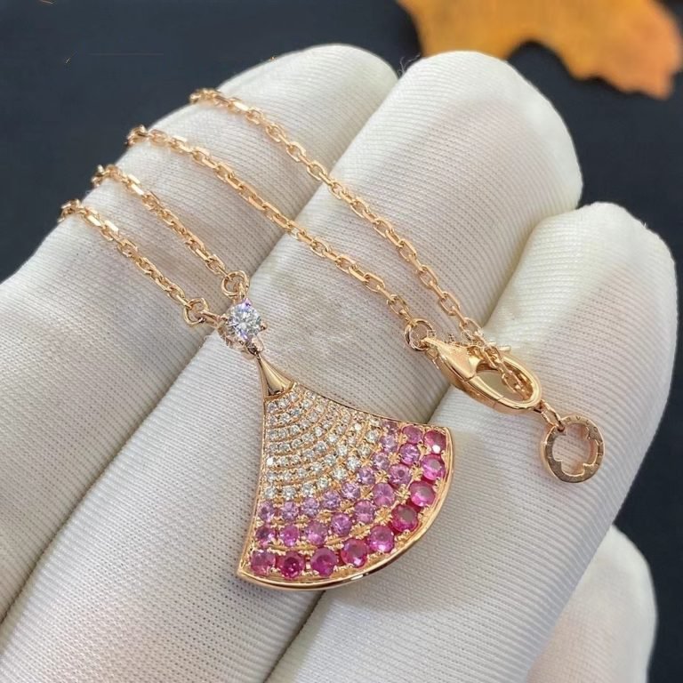 [⭐Hevara Jewelry]DREAM NECKLACE PINK GOLD PINK DIAMOND