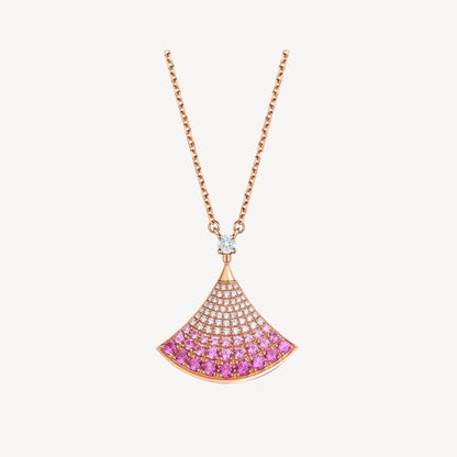 [⭐Hevara Jewelry]DREAM NECKLACE PINK GOLD PINK DIAMOND