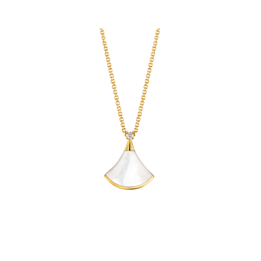 [⭐Hevara Jewelry]DREAM NECKLACE WHITE MOP GOLD 1 DIAMOND