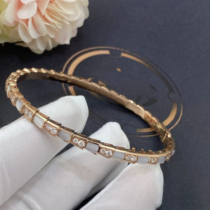 [⭐Hevara Jewelry]SERPENTI BRACELET PINK GOLD MOP DIAMOND