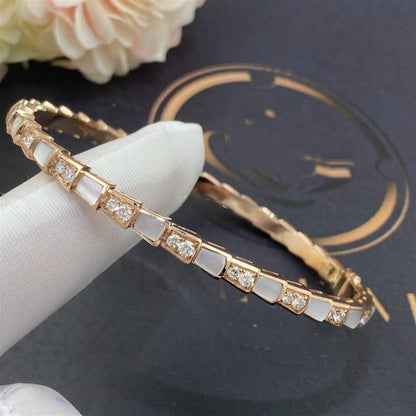 [⭐Hevara Jewelry]SERPENTI BRACELET PINK GOLD MOP DIAMOND