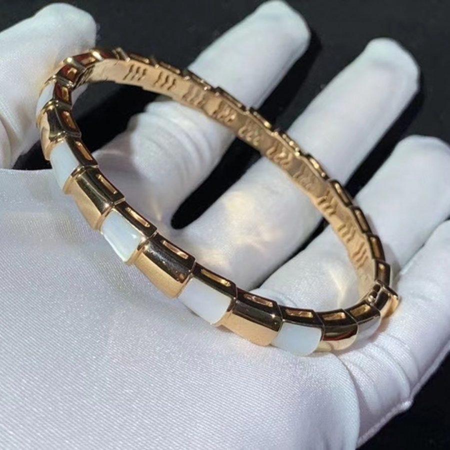 [⭐Hevara Jewelry]SERPENTI BRACELET PINK GOLD MOP