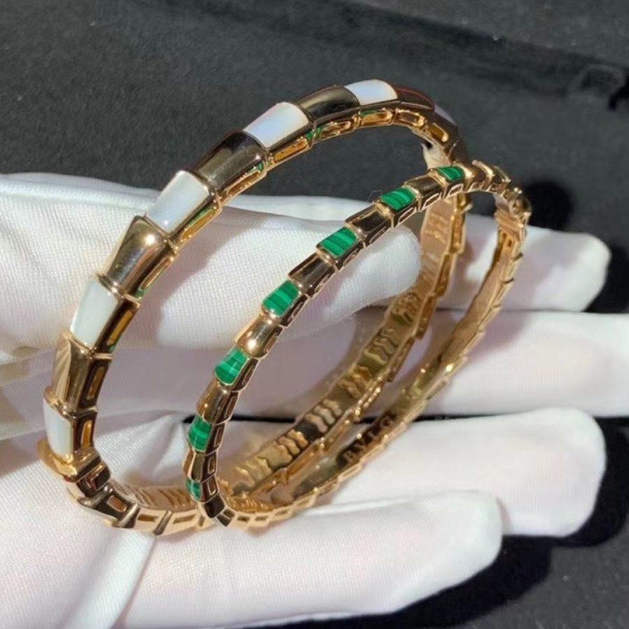 [⭐Hevara Jewelry]SERPENTI BRACELET PINK GOLD MOP