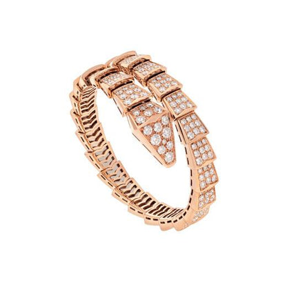 [⭐Hevara Jewelry]SERPENTI BRACELET 8MM PINK GOLD DIAMOND