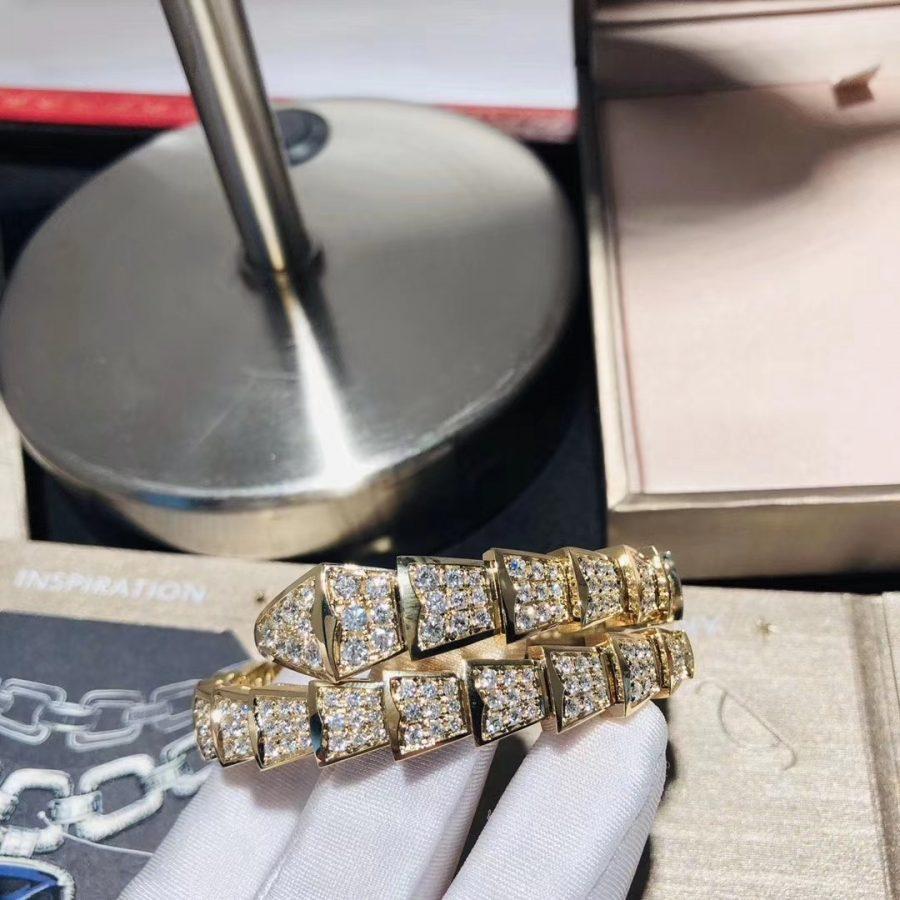 [⭐Hevara Jewelry]SERPENTI BRACELET 8MM GOLD DIAMOND