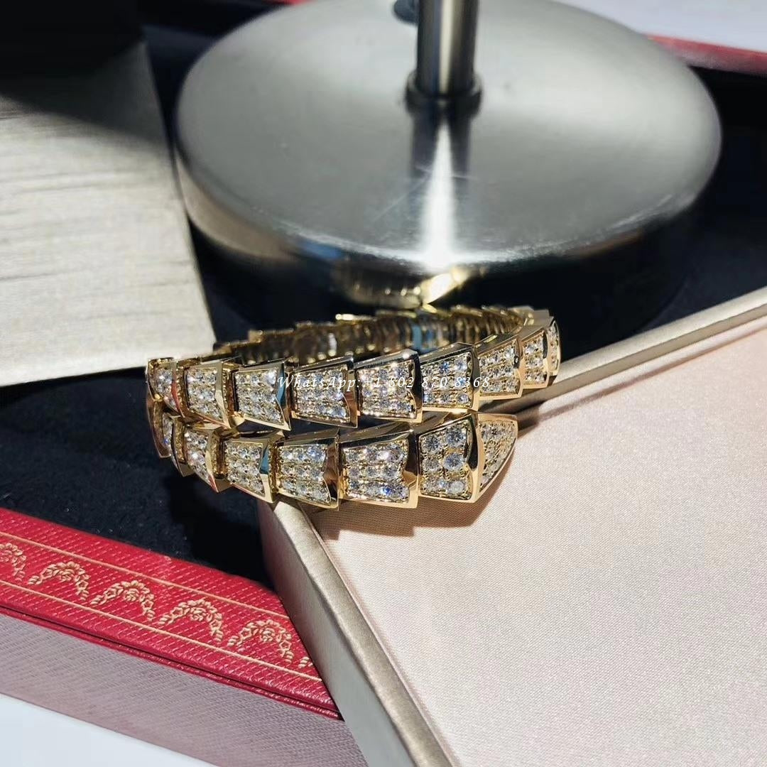 [⭐Hevara Jewelry]SERPENTI BRACELET 8MM GOLD DIAMOND