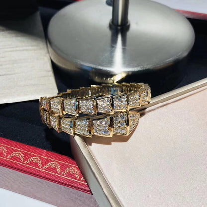 [⭐Hevara Jewelry]SERPENTI BRACELET 8MM GOLD DIAMOND