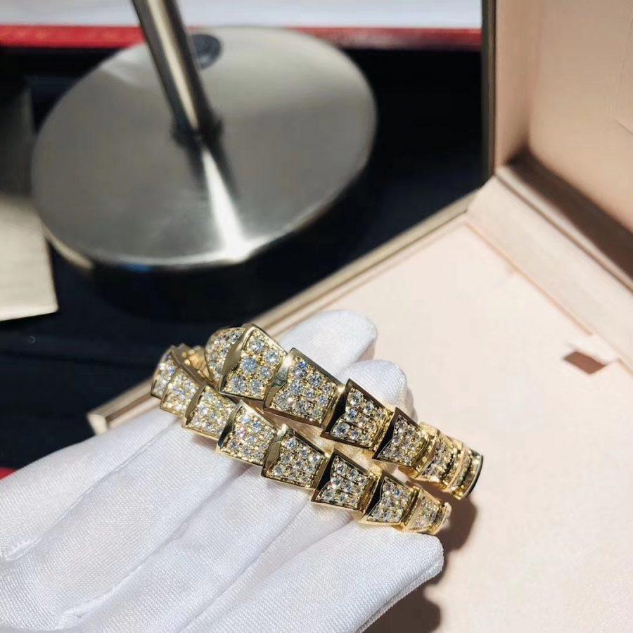[⭐Hevara Jewelry]SERPENTI BRACELET 8MM GOLD DIAMOND