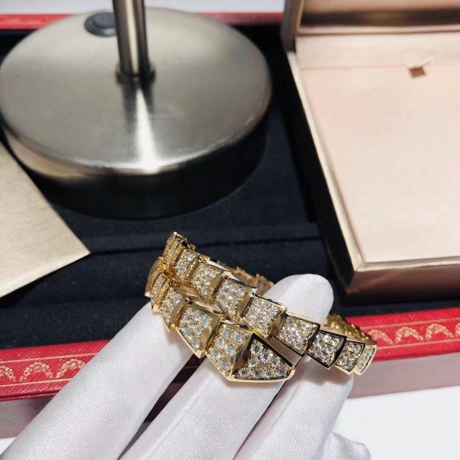 [⭐Hevara Jewelry]SERPENTI BRACELET 8MM GOLD DIAMOND