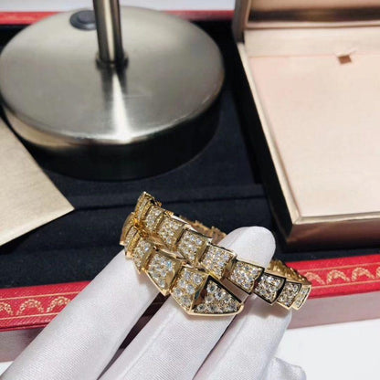 [⭐Hevara Jewelry]SERPENTI BRACELET 8MM GOLD DIAMOND