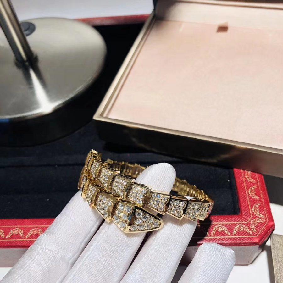 [⭐Hevara Jewelry]SERPENTI BRACELET 8MM GOLD DIAMOND