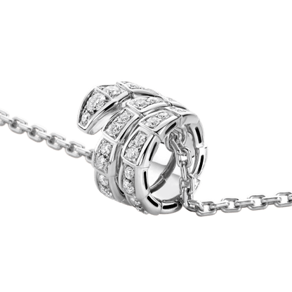 [⭐Hevara Jewelry]SERPENTI  NECKLACE DOUBLE RING DIAMOND