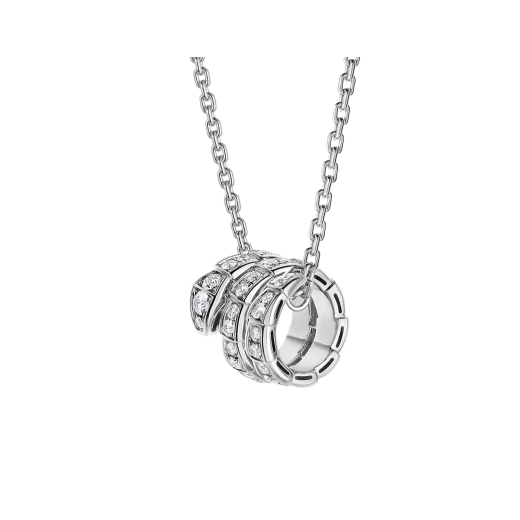 [⭐Hevara Jewelry]SERPENTI  NECKLACE DOUBLE RING DIAMOND