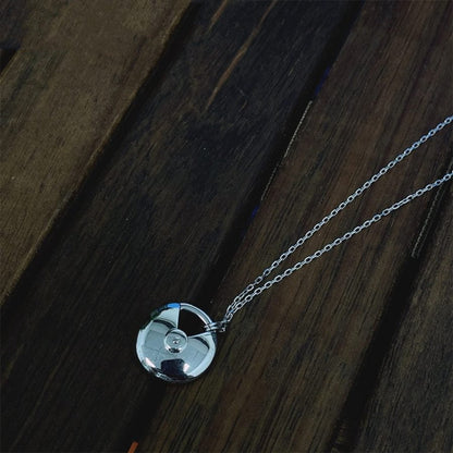 [⭐Hevara Jewelry]AMULETTE SILVER FULL DIAMOND NECKLACE